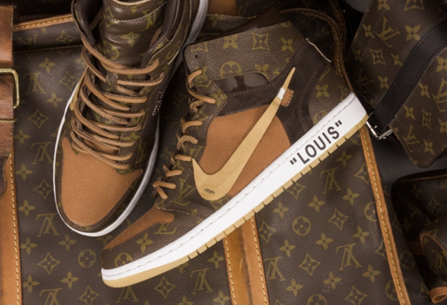 鞋中奢侈品!lv 定制 off-white x aj1 你猜卖多少钱?