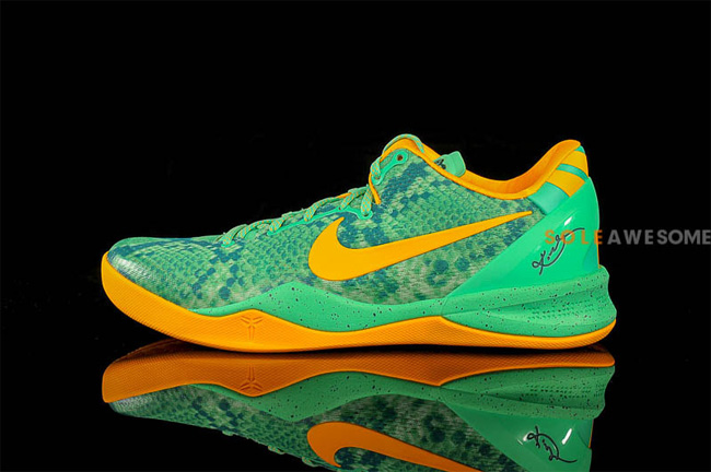 Green Glow Green Glow 555035-304 Nike Kobe 8 System “Aqua Python”实物图赏