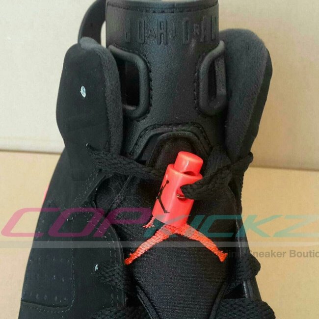 AJ6,Air Jordan 6,384664-023 384664-023 AJ6 2014 款黑红 Air Jordan 6 ＂Black Infrared＂ 实物图赏