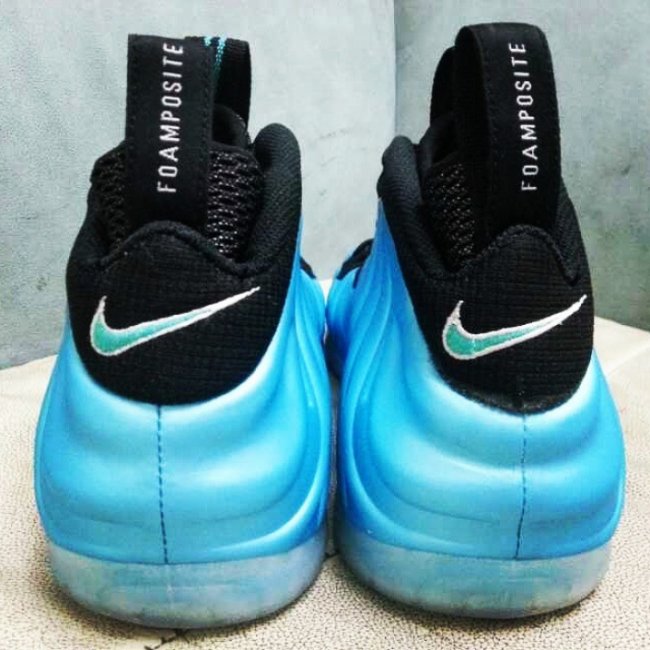 white and turquoise foamposites