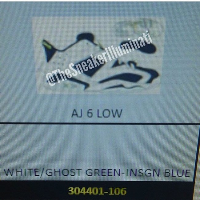 Air,Jordan,6,Low,海鹰队配色 304401-106AJ6低帮 Air Jordan 6 Low “Ghost Green” 发售信息
