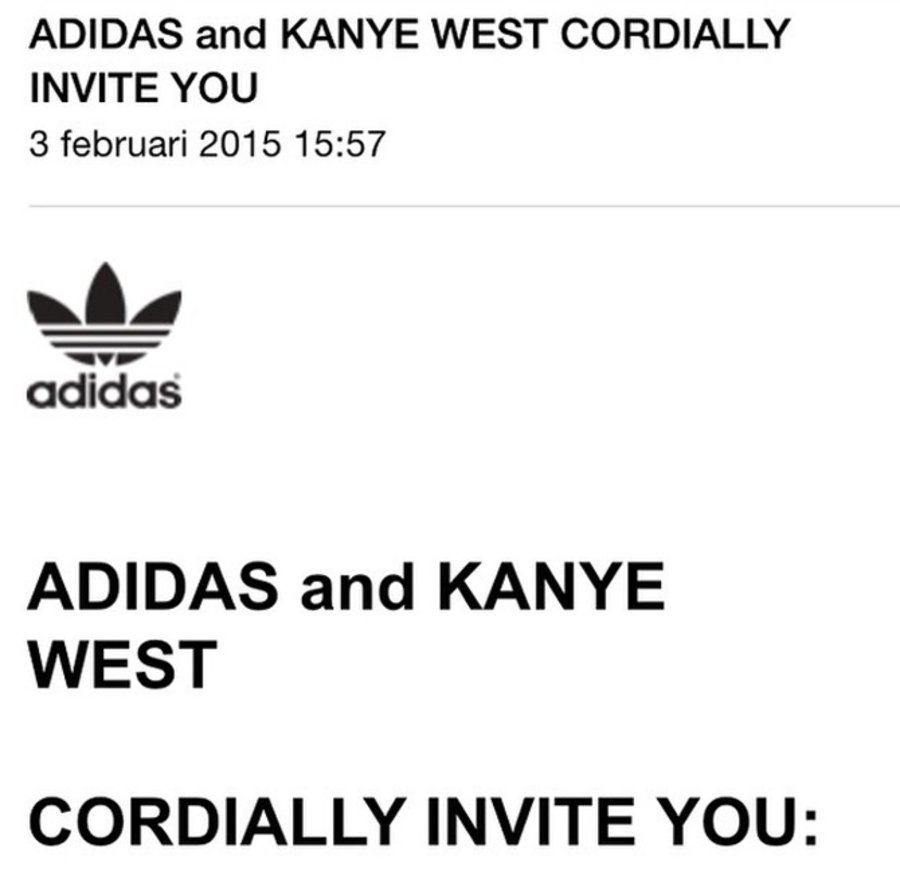 Kanye West,adidas,侃爷  Kanye West x adidas 将亮相 2015 纽约时装周