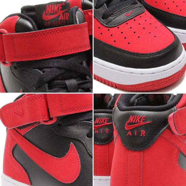 315123-029,Air Force 1 315123-029 Nike Air Force 1 Mid ＂Bred＂ 黑红配色即将发售