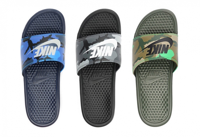 Benassi JDI,Nike  Nike Benassi JDI Slide “Camo” 迷彩系列登场