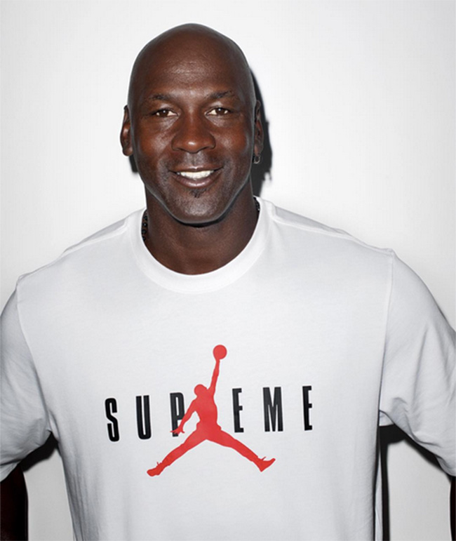 AJ5,Air Jordan 5,Supreme AJ5联名 Michael Jordan 亲着曝光 Supreme x Air Jordan 5 联名 Tee