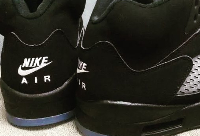 AJ5,Air Jordan 5 AJ5 2016发售信息 Nike Air 后跟！2016 款 Air Jordan 5 OG '90 黑银配色曝光
