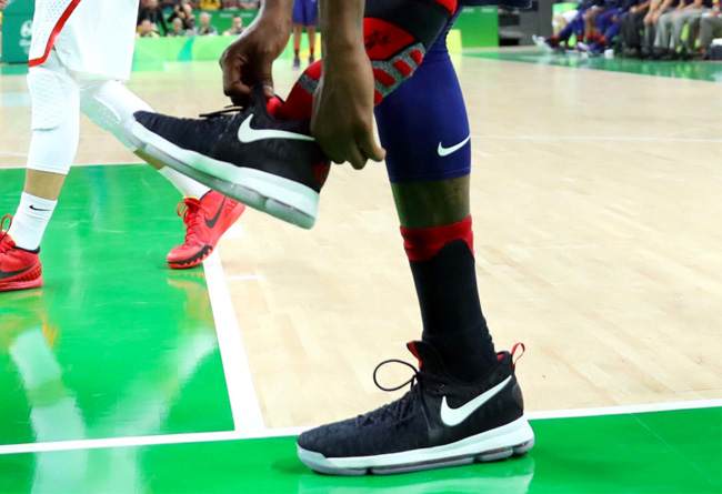 KD9,Nike,杜兰特9代  KD 又掉鞋！美国队奥运首战球鞋上脚
