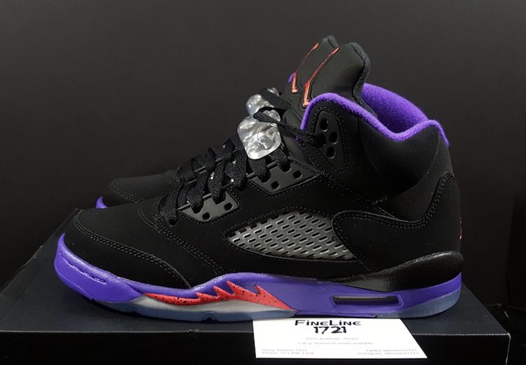 AJ5,Air Jordan 5,440893-017  亮眼小黑鞋！Air Jordan 5 GS “Raptors” 近照释出