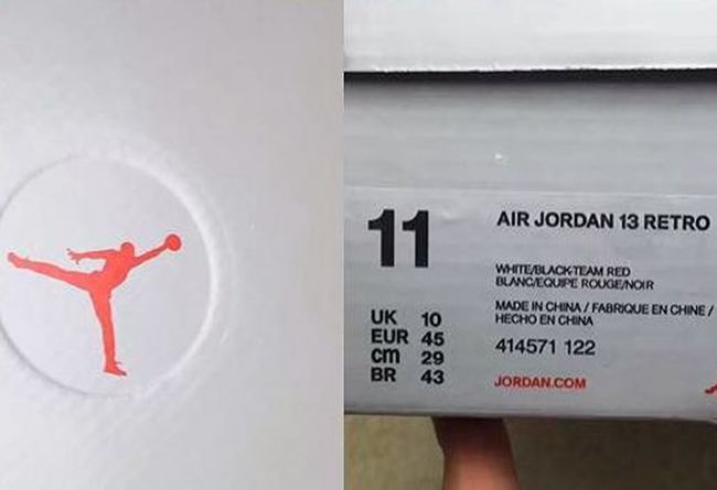 AJ13,Air Jordan 13,414571-122  元年银色鞋盒回归！Air Jordan 13 白红 2017 版本再曝新图 