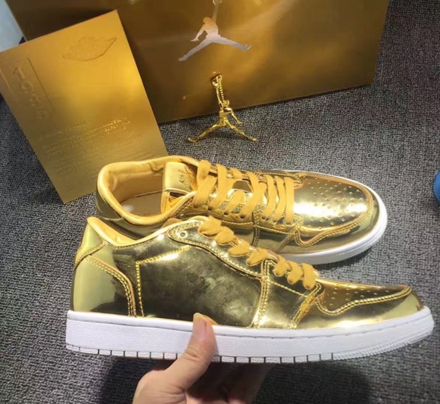 耀眼小金鞋!air jordan 1 low pinnacle "metallic gold" 即将登场