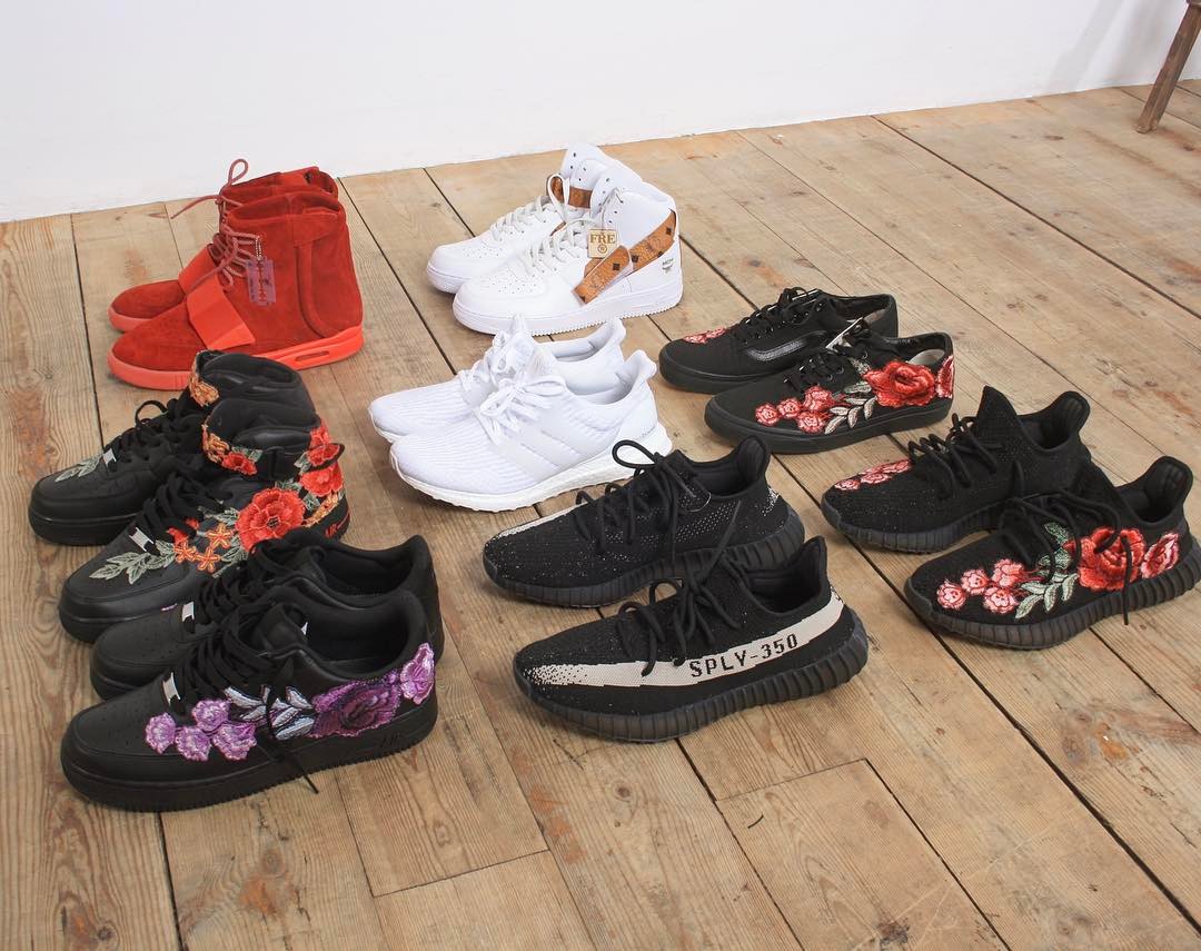adidas,Yeezy Boost 350 V2,Air  一场以花为主题的球鞋刺绣盛宴！
