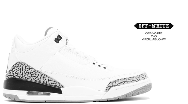 Air Jordan 3,AA3826-100,OFF-WH  突如其来的重磅？传闻 OFF-WHITE x Air Jordan 3 将于本月发售