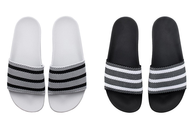 adilette,adidas  这个夏天你可以穿 Primeknit 编织版本的拖鞋了！