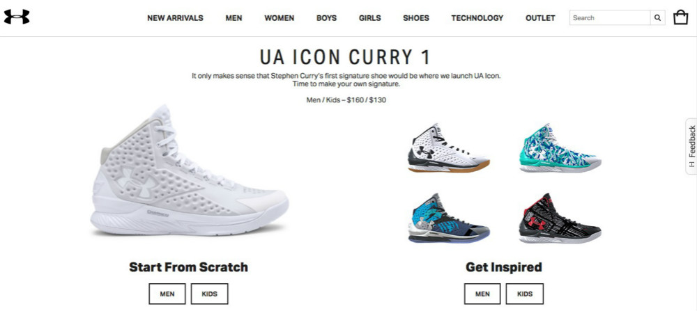 Under Armour,UA ICON,Curry 1  UA ICON 将会火起来！Under Armour 开启全新定制服务！