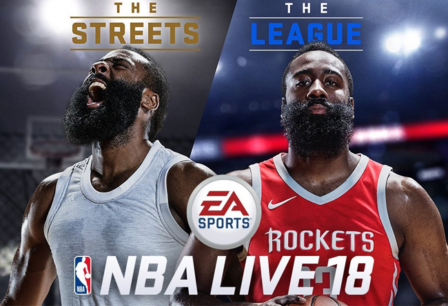 哈登  詹姆斯·哈登成为 NBA Live 18 游戏封面人物