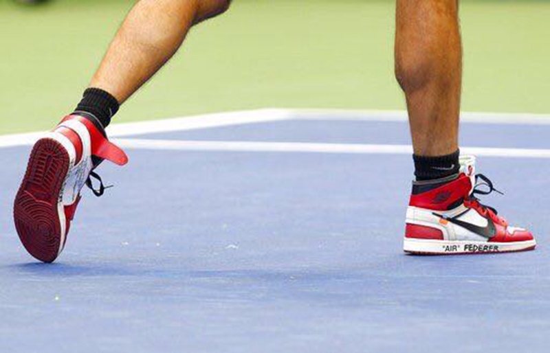 Air Jordan 1,Virgil Abloh,OFF-  出乎意料！费德勒在网球场上脚的竟不是自己的签名鞋？