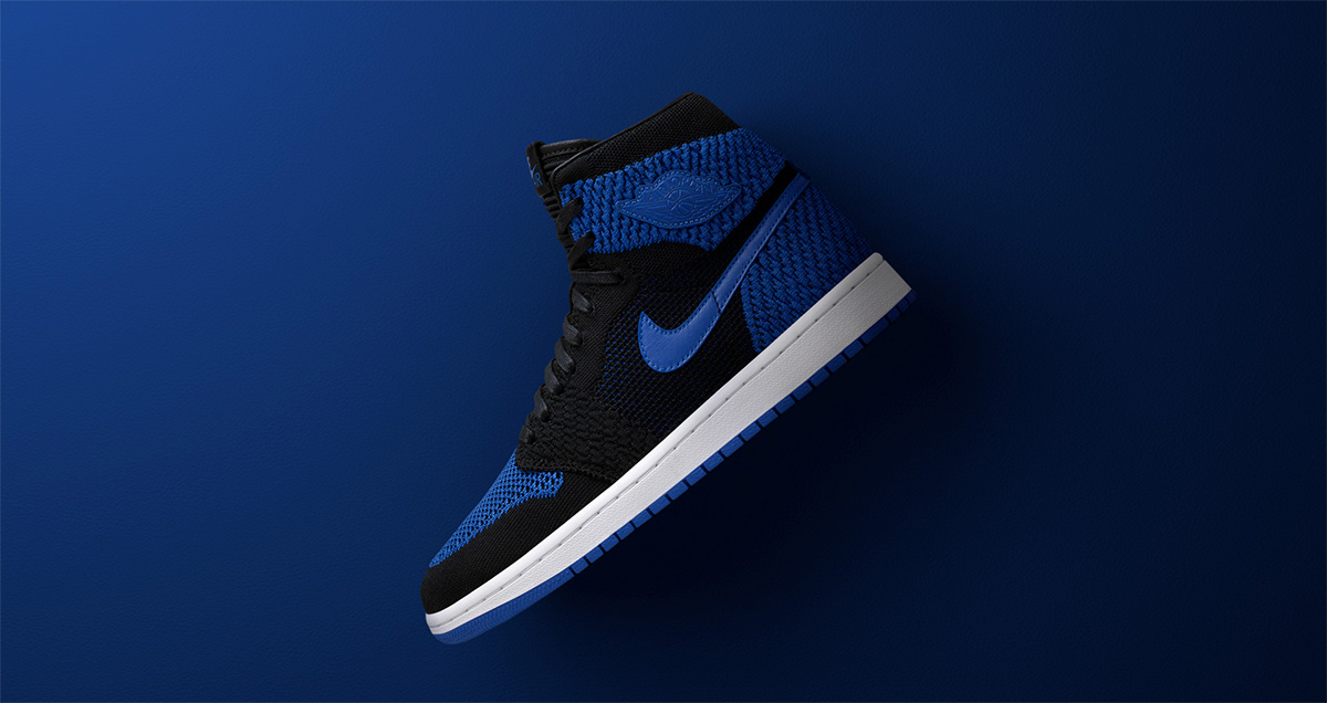 黑蓝经典装扮登场!air jordan 1 flyknit 第二配色本周发售!