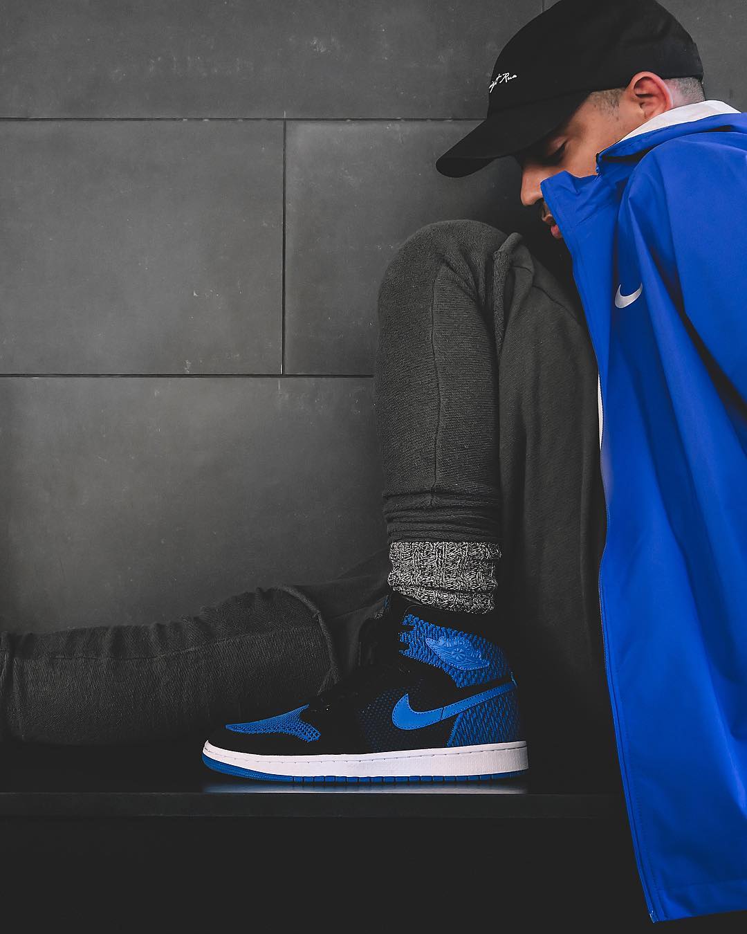 刚刚发售!看看黑蓝编织 Air Jordan 1 FK 上脚效