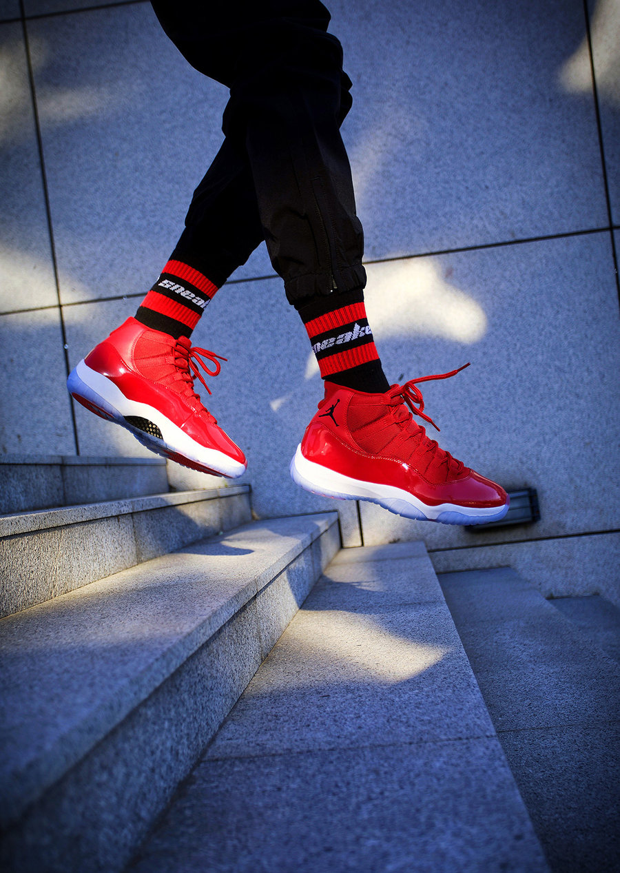 378037-623,AJ11,Air Jordan 11 378037-623AJ11 夺目大红 Air Jordan 11 正式发售！看看各式各样的上脚美拍吧！