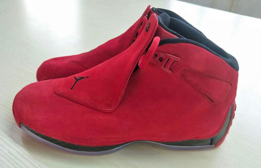 AA2494-601,AJ18,Air Jordan 18 AA2494-601,AJ18 4 月发售，大红配色 Air Jordan 18 “Toro” 首次曝光！