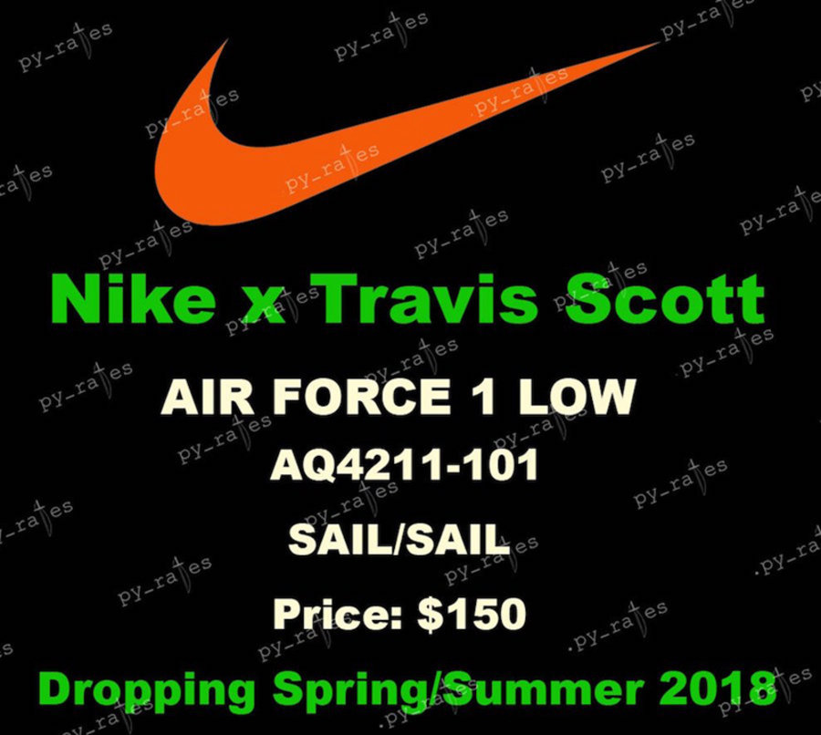Travis Scott,Nike,Air Force 1,  再度合作！又一款 Travis Scott x Air Force 1 或将登场