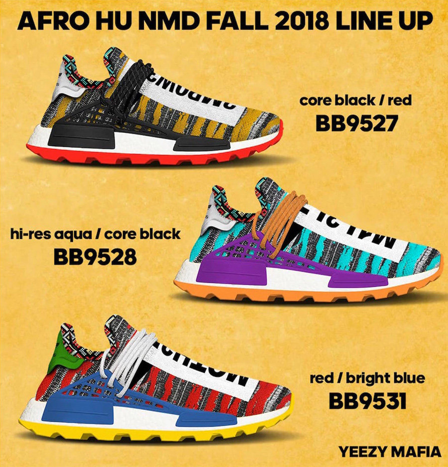Hu NMD,adidas  复合鞋面呈现！菲董 Hu NMD “Afro” 系列将在八月份发售