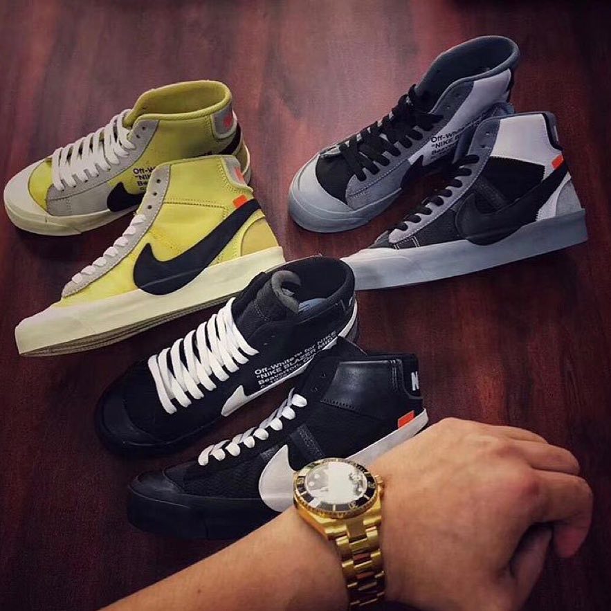 OFF-WHITE,Nike,Blazer,AA3832-7  实物首次曝光！三双 OFF-WHITE x Blazer 七月开启发售