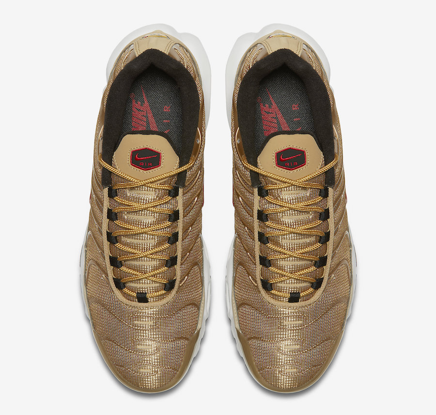 Nike,Air Max Plus,903827-700 复古还浮夸!金子弹配色 Air Max Plus 下周发售