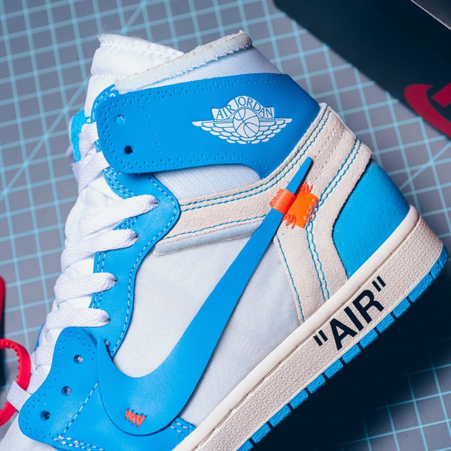 北卡蓝 off-white x aj1 美图细节欣赏