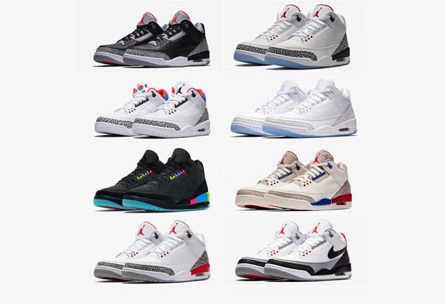 AJ3,Air Jordan 3,发售 AJ3 今年发售了 8 双 Air Jordan 3！你买了几双？