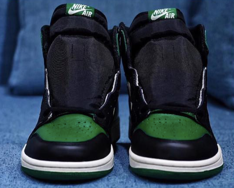 AJ1,Air Jordan 1,555088-302  还有一个月就正式发售！黑绿脚趾 AJ1 全新实物曝光！