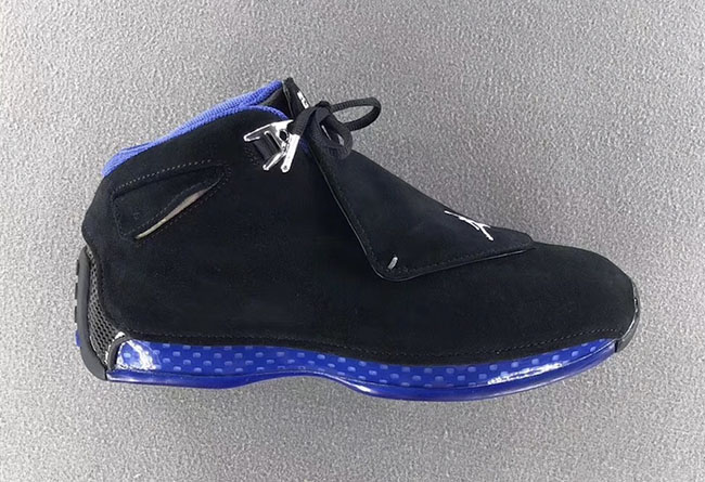 Air Jordan 18,AJ18,发售,Black Ro  复刻呼声最高的元年战靴！黑蓝 Air Jordan 18 最新实物欣赏！