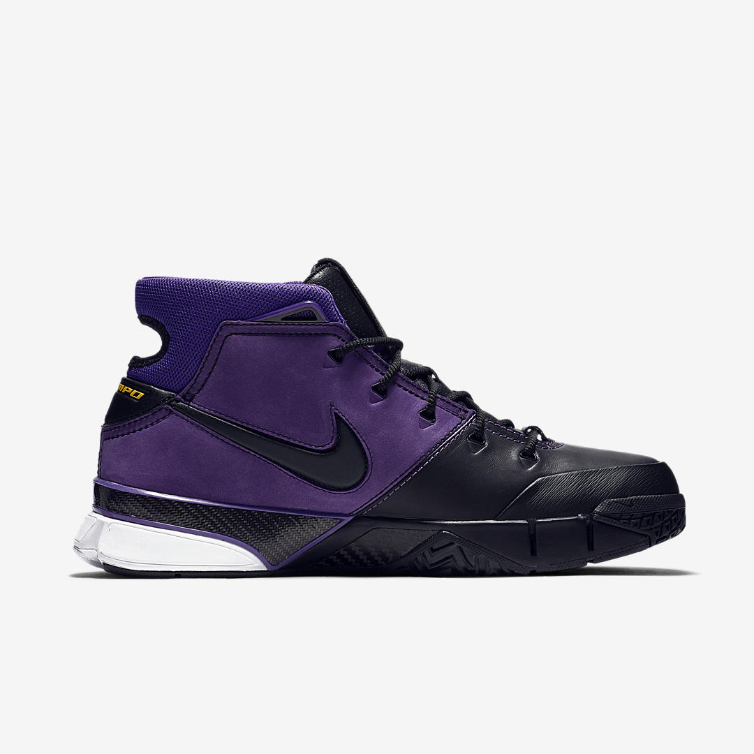 Nike,Zoom Kobe 1  黑紫元年配色强势回归！湖人 Zoom Kobe 1 本月发售！