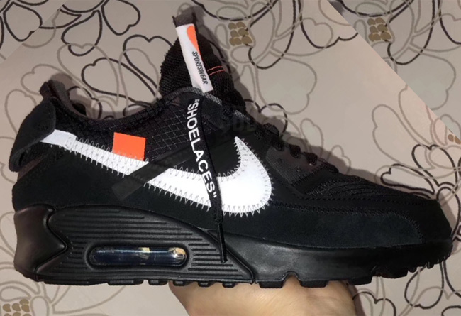Nike,OFF-WHITE,Air Max 90  实物首次曝光！全黑 OFF-WHITE x Air Max 90 秋季发售！