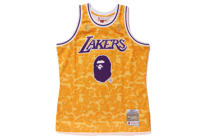 BAPE,MN,LA,NBA  BAPE® ｘ MITCHELL & NESS 球衣联名系列即将发售！