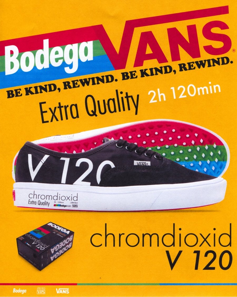BODEGA x Vans,Vans,发售  灵感源自复古 VHS 磁带！店铺限定 BODEGA x Vans 本周发售