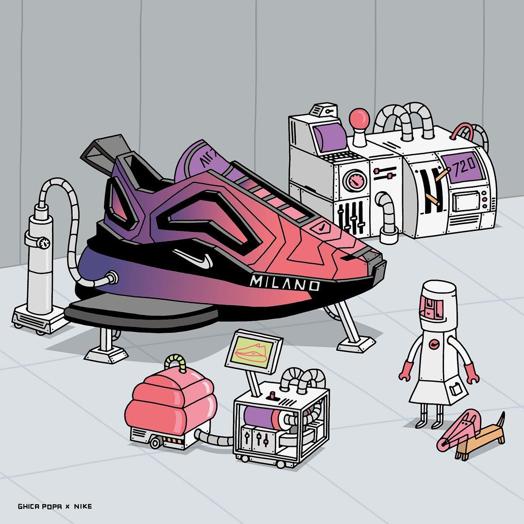 NIKE球鞋插画“OBISDIAN”|插画|涂鸦/潮流|Bin仔啦 - 原创作品 - 站酷 (ZCOOL)