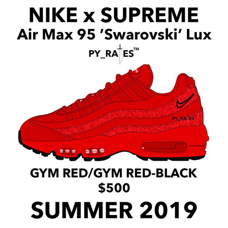 Supreme,Nike,发售,Air Max 95  刚发售的 Supreme 联名跑鞋涨价了！但接下来这款还会更贵！
