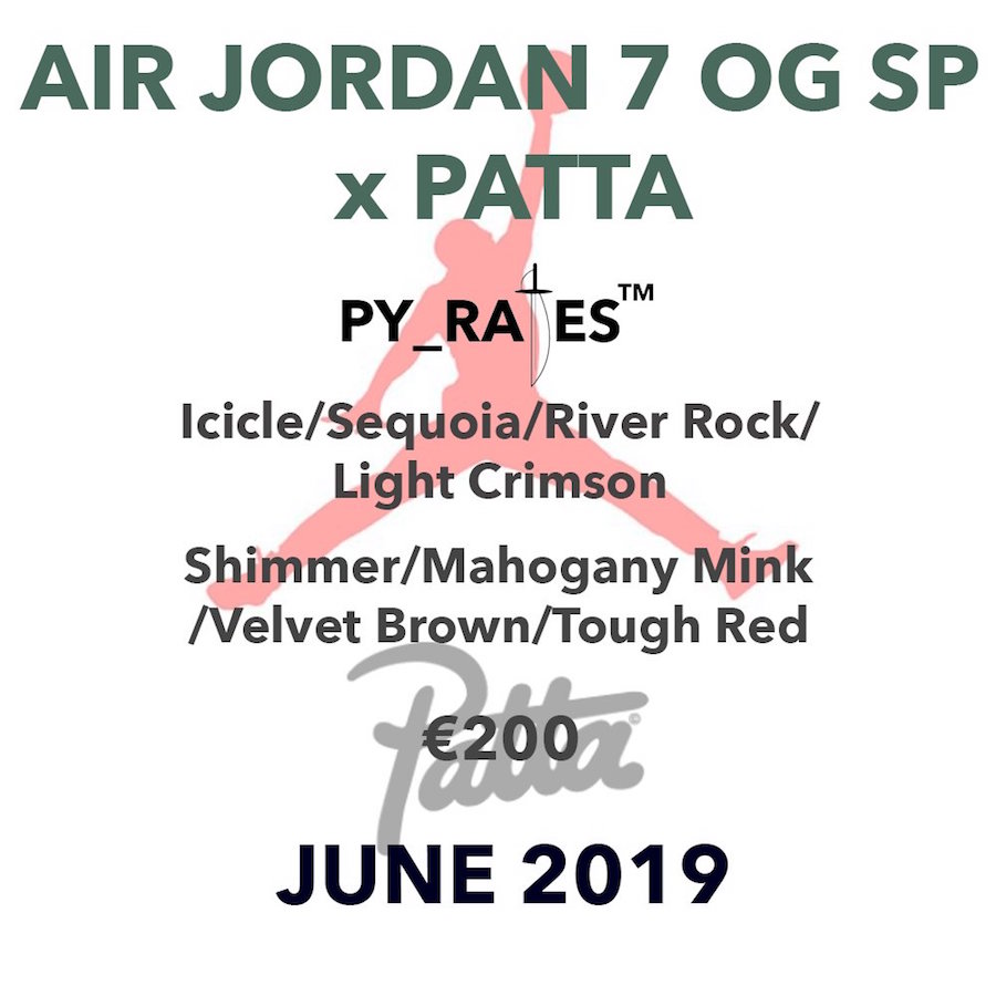 patta,Air jordan 7,AJ7,发售  实物图被官宣了！这波 Patta x Air Jordan 7 冲不冲？