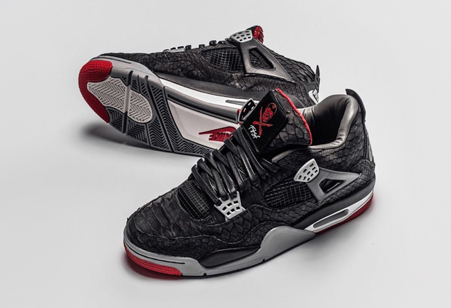 Air Jordan 4,定制  这双黑红 AJ4 你一定没见过！奢华超乎想象！