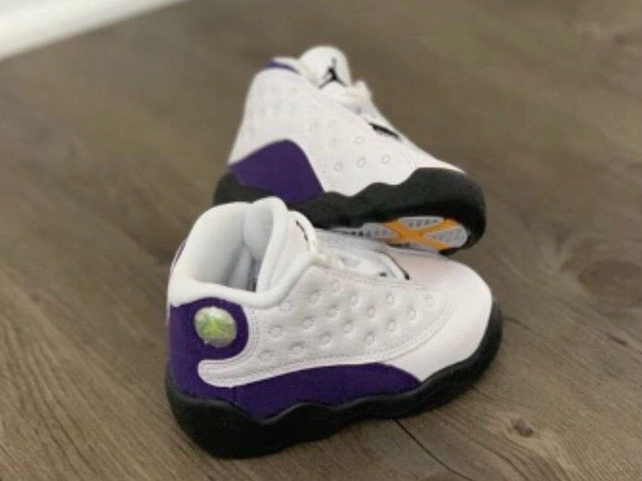 AJ13,Air Jordan 13,414571-105 紫金湖人配色实物首次曝光!全新 Air Jordan 13 七月发售 AJ13,Air Jordan 13,414571-105 紫金湖人配色实物首次曝光!全新 Air Jordan 13 七月发售