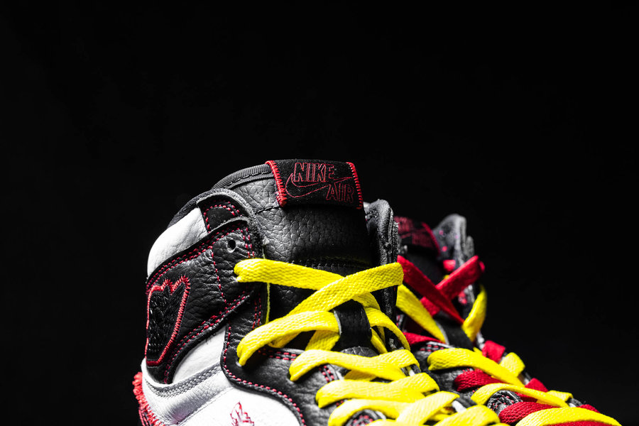 Air Jordan 1,Nike,AJ1,  年度最怪球鞋？不对称+黑红+解构，这双 AJ1 有点东西！