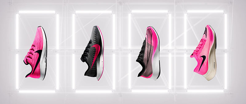 Nike,ZoomX Vaporfly NEXT%,Pink  全系换上亮骚荧光粉！Nike Pink Blast 疾速系列即将发售！