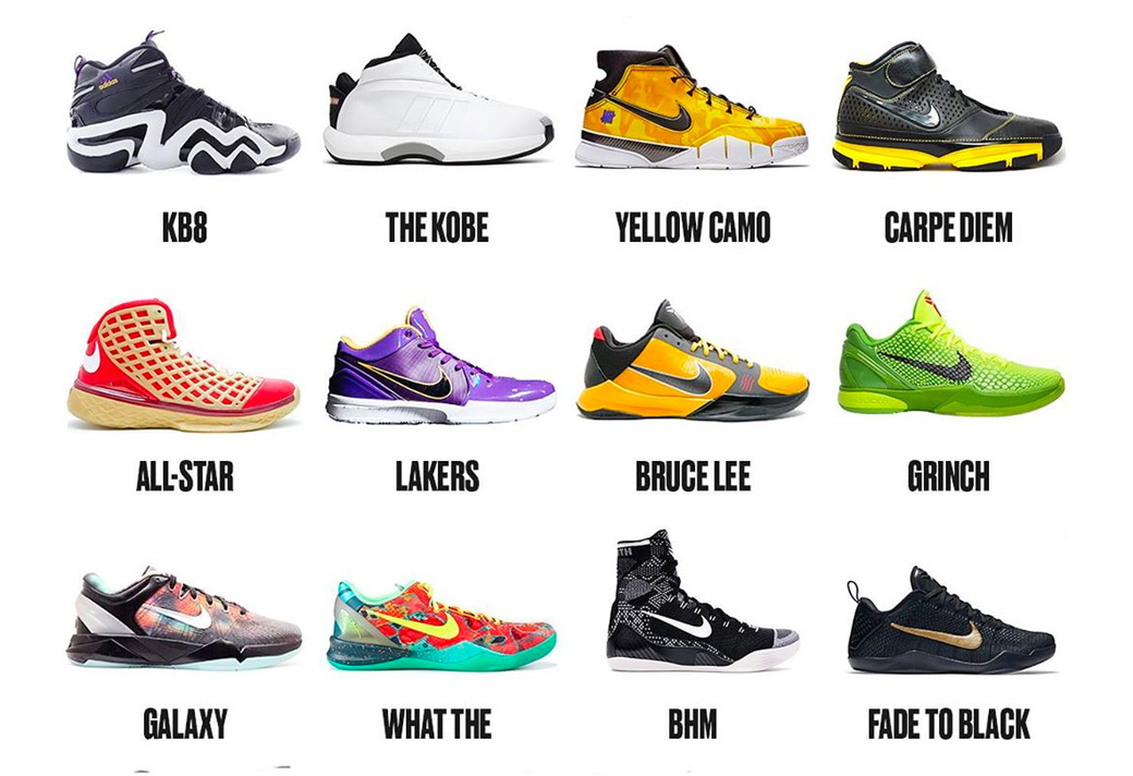 Kobe,Nike  细数科比最经典的 22 双 Kobe 签名战靴！