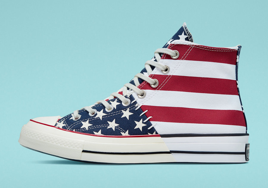 Converse,发售  致敬美国独立日！这双美国国旗 Converse 你打几分？