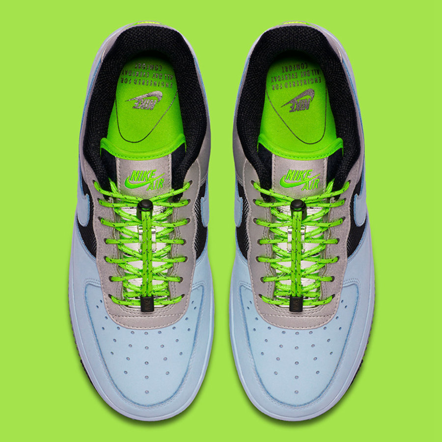 Nike,Air Force 1 Low,CN0176-40  荧光绿色抽绳鞋带！这双 Air Force 1 你打几分？