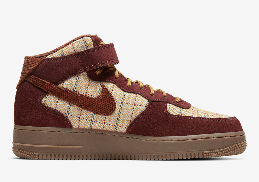 Nike,AF1,Air Force 1,CT1206-90 英伦风格纹鞋面!全新 Air Force 1 Mid 现已发售 Nike,AF1,Air Force 1,CT1206-90 英伦风格纹鞋面!全新 Air Force 1 Mid 现已发售
