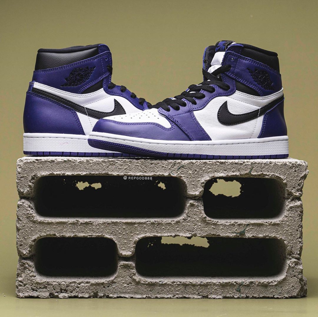 AJ1,Air Jordan 1,555088-500,上脚  紫脚趾 AJ1 上脚照首次曝光！这颜值有多少人爱了？