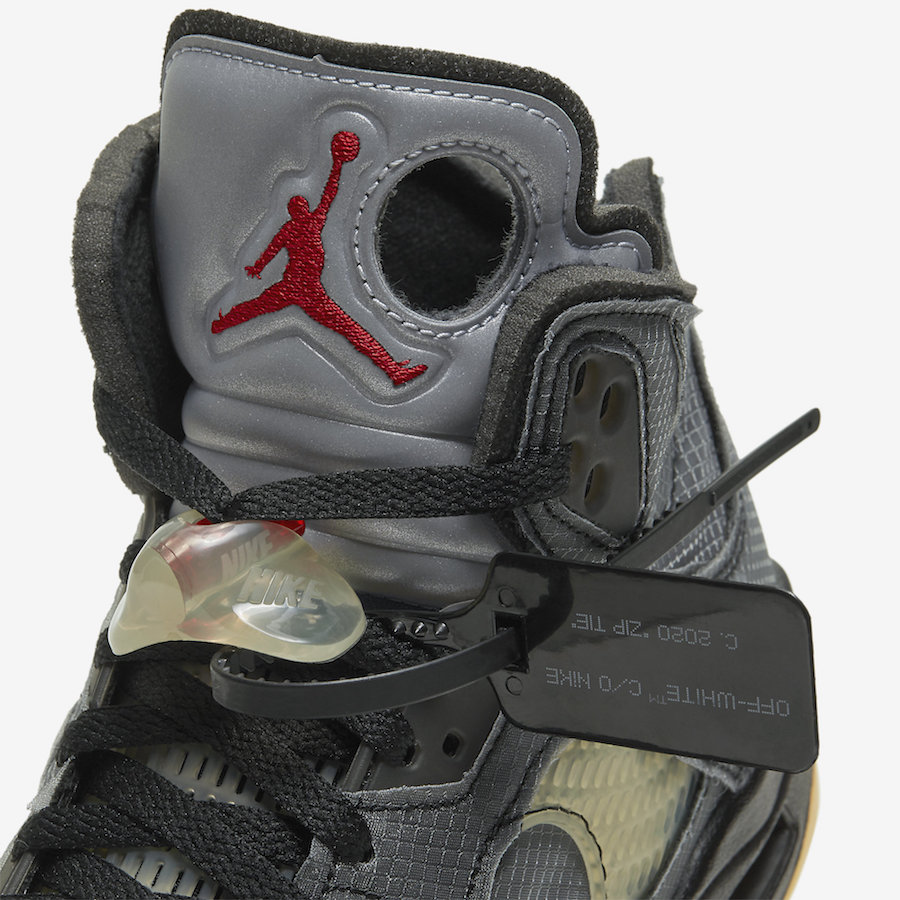 CT8480-001,AJ5,Air Jordan 5 CT8480-001 特殊鞋盒太酷了吧！OW x AJ5 官图来了！细节看个够！