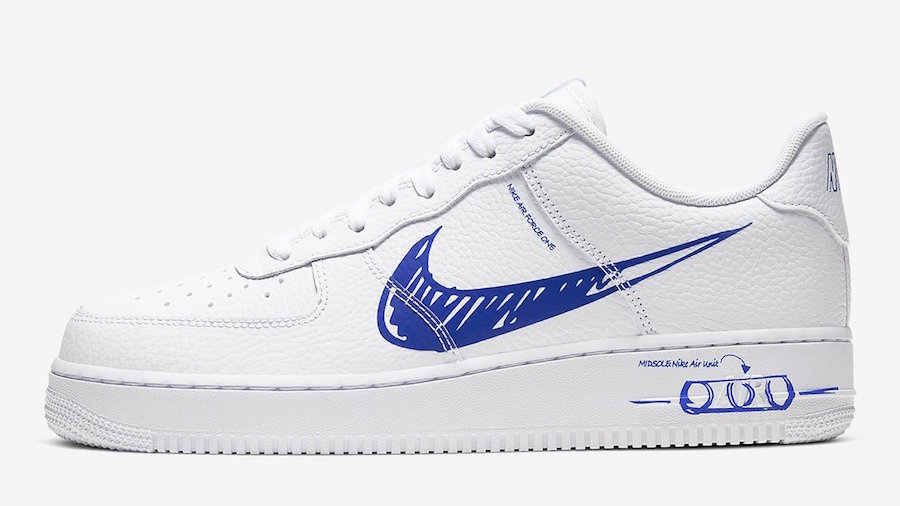 全新手稿 af1 "sketch" 官图释出!独特线绘风格装饰!